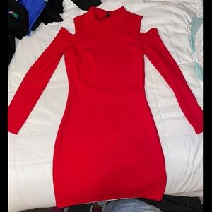 Express size S red long sleeve dress